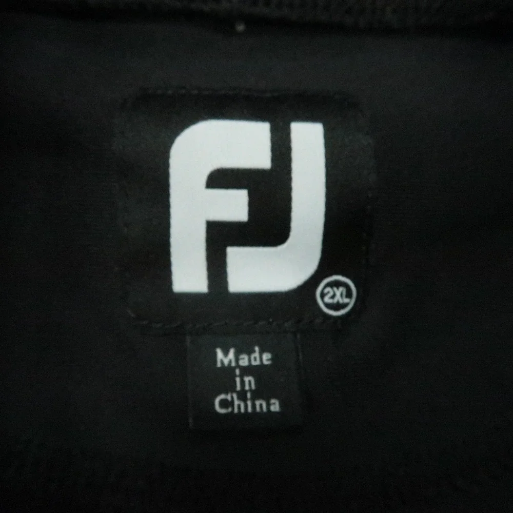 FootJoy Pullover Mens XXL Black Mock Neck Golf Performance Long Sleeve 2XL